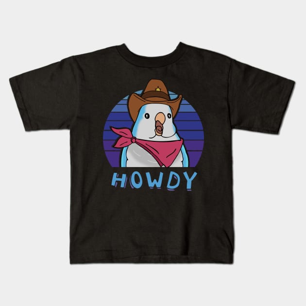 Aesthetic Howdy Blue quaker parrot Kids T-Shirt by FandomizedRose